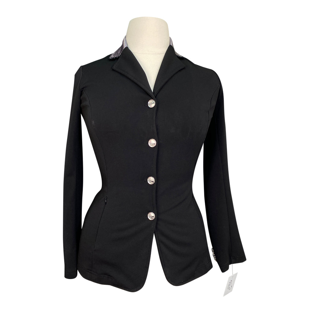 Grand Prix Custom 'Classic' Sport Show Coat in Black w/Grey - Women's 12 Tall (US 6 Tall)