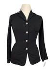 Grand Prix Custom 'Classic' Sport Show Coat in Black w/Grey - Women's 12 Tall (US 6 Tall)
