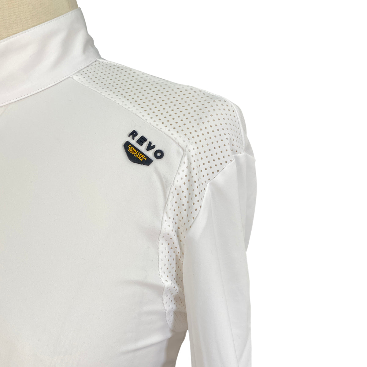 Cavalleria Toscana R-EVO L/S Competition Shirt w/Perforated Insert in White