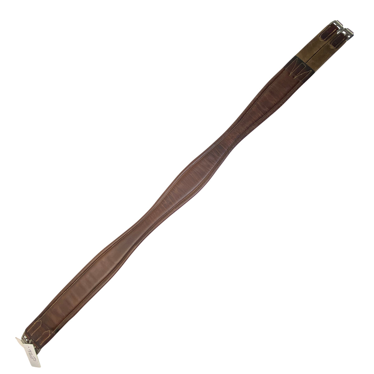 Americana Fancy Stitch Overlay Girth in Havana