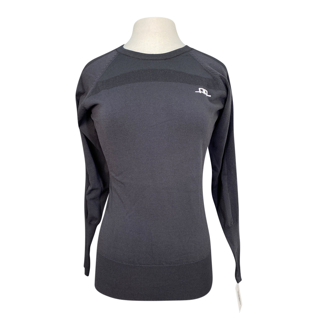 AA Platinum 'Aria' Perforated Sweater in Charcoal