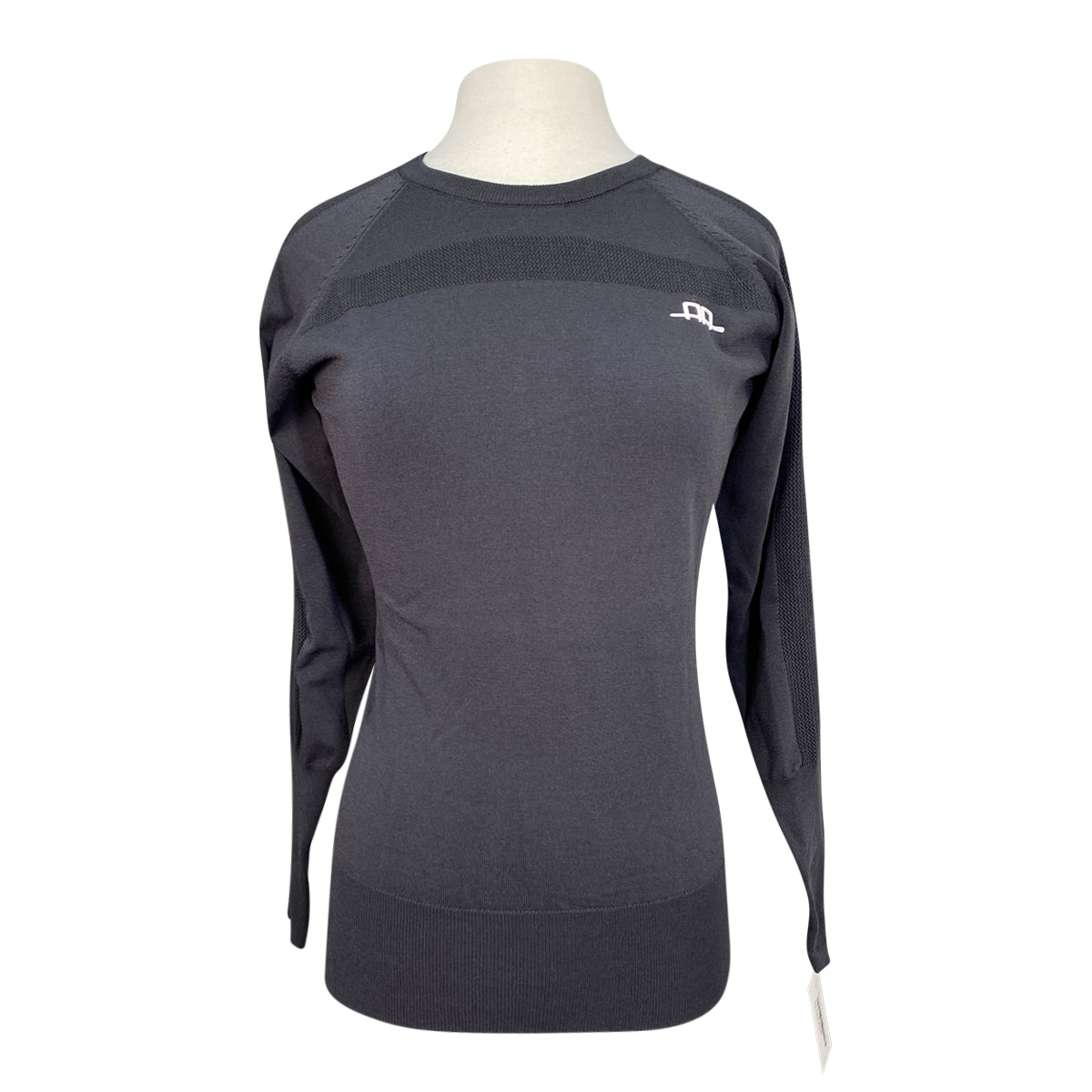 AA Platinum 'Aria' Perforated Sweater in Charcoal