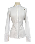 Cavalleria Toscana R-EVO L/S Competition Shirt w/Perforated Insert in White