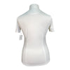 Essex Classics 'Talent Yarn' Short Sleeve Show Shirt in White w/Blue Geo Pattern