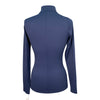 TKEQ The 'Chloe' High Collar Technical Top in Navy - Women's Large