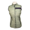 Cavalleria Toscana Team Red Stripe Quilted Vest in Green