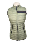 Cavalleria Toscana Team Red Stripe Quilted Vest in Green