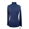 TKEQ The 'Chloe' High Collar Technical Top in Navy - Women's Large