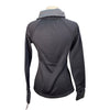 Dover Saddlery Cowl Neck Pullover in Black/Herringbone Inside Collar