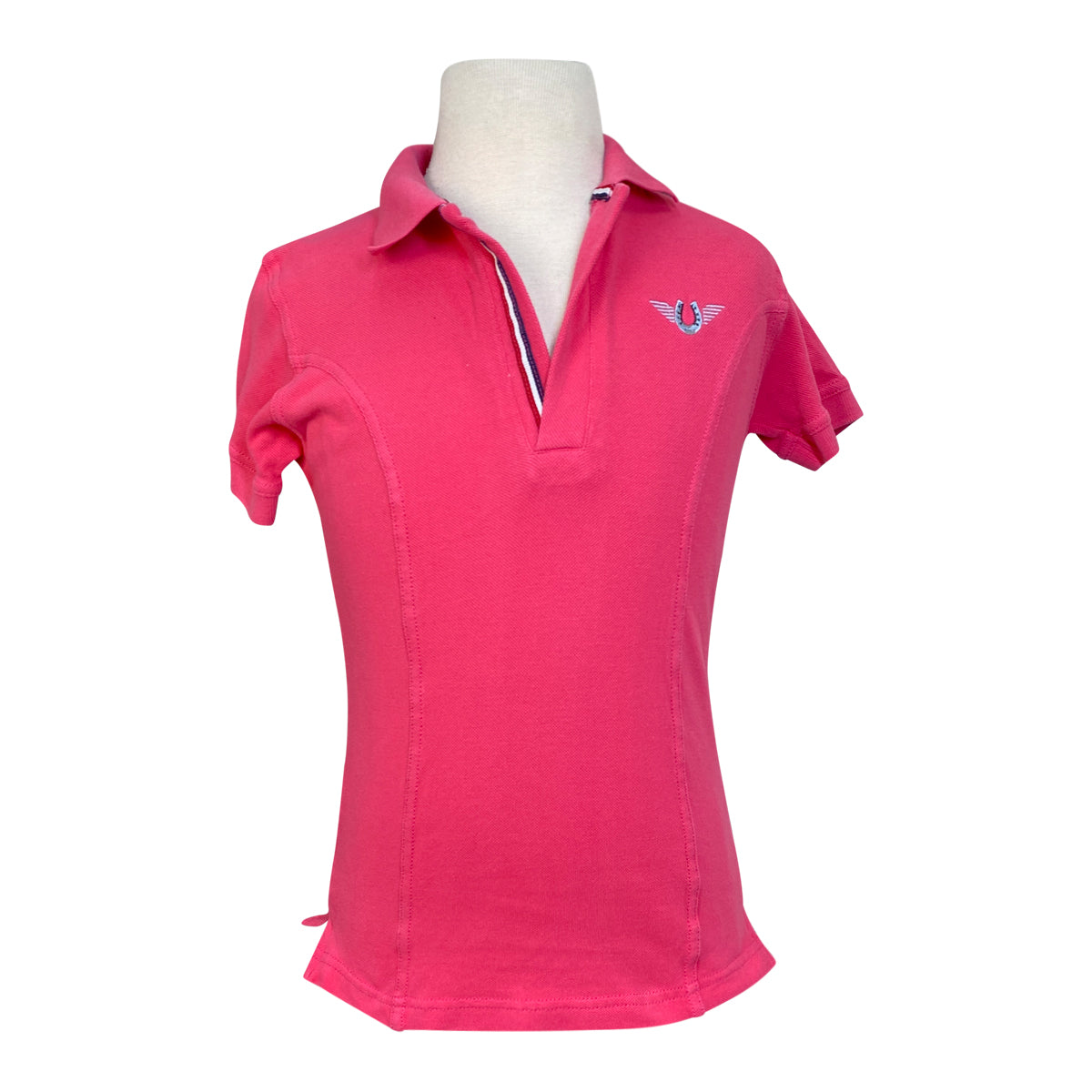 TuffRider Kids Polo Sport Shirt in Hot Pink