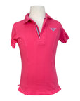 TuffRider Kids Polo Sport Shirt in Hot Pink
