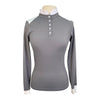 Free Ride Equestrian 'Devon' Long Sleeve Competition Top in Light Grey