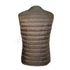 Uniqlo Lightweight Down Vest in Brown Houndstooth