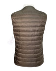 Uniqlo Lightweight Down Vest in Brown Houndstooth
