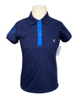 Horze 'Fernanda' S/S Kids Polo Shirt in Navy