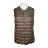 Uniqlo Lightweight Down Vest in Brown Houndstooth