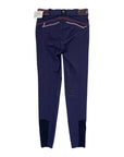 B Vertigo 'BX' Knee Patch Breeches in Navy/Pink - Women's US 22