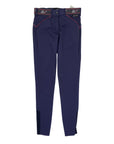 B Vertigo 'BX' Knee Patch Breeches in Navy/Pink - Women's US 22