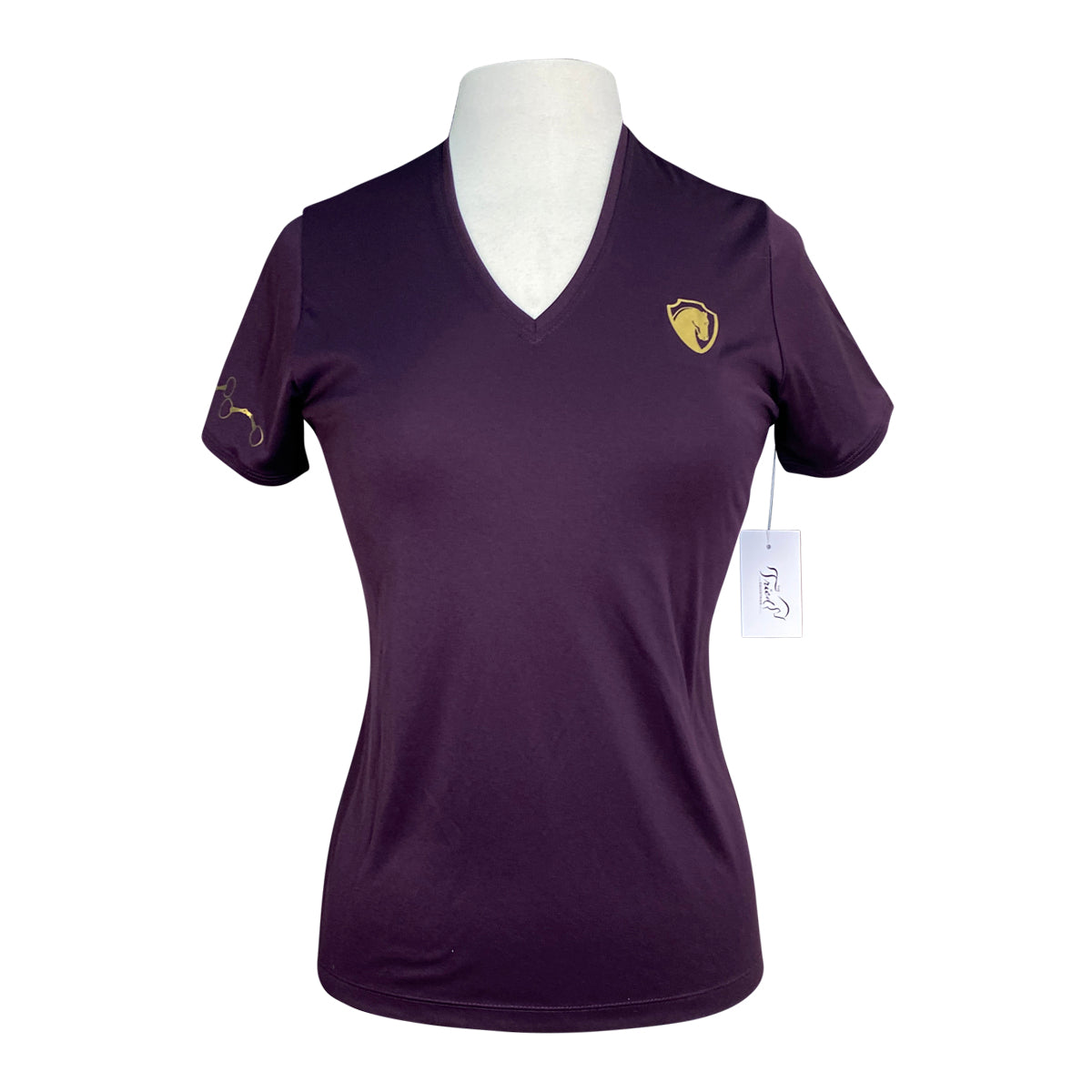 Arista 'Sublime' V-Neck Tee in Plum 