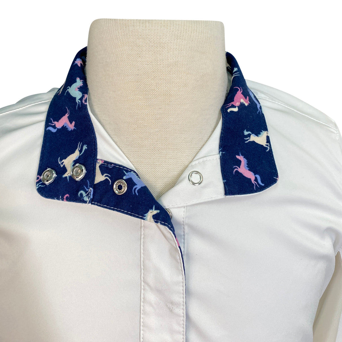 RJ Classics 'Rebecca Jr' Show Shirt in White/Unicorn Collar