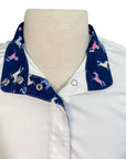 RJ Classics 'Rebecca Jr' Show Shirt in White/Unicorn Collar