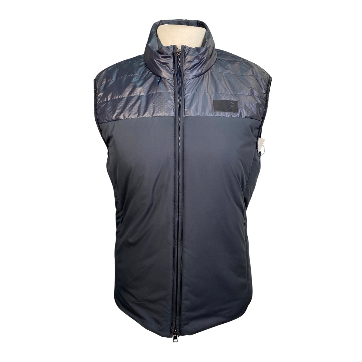 Cavalleria Toscana Coated Nylon Quilted Vest in Navy