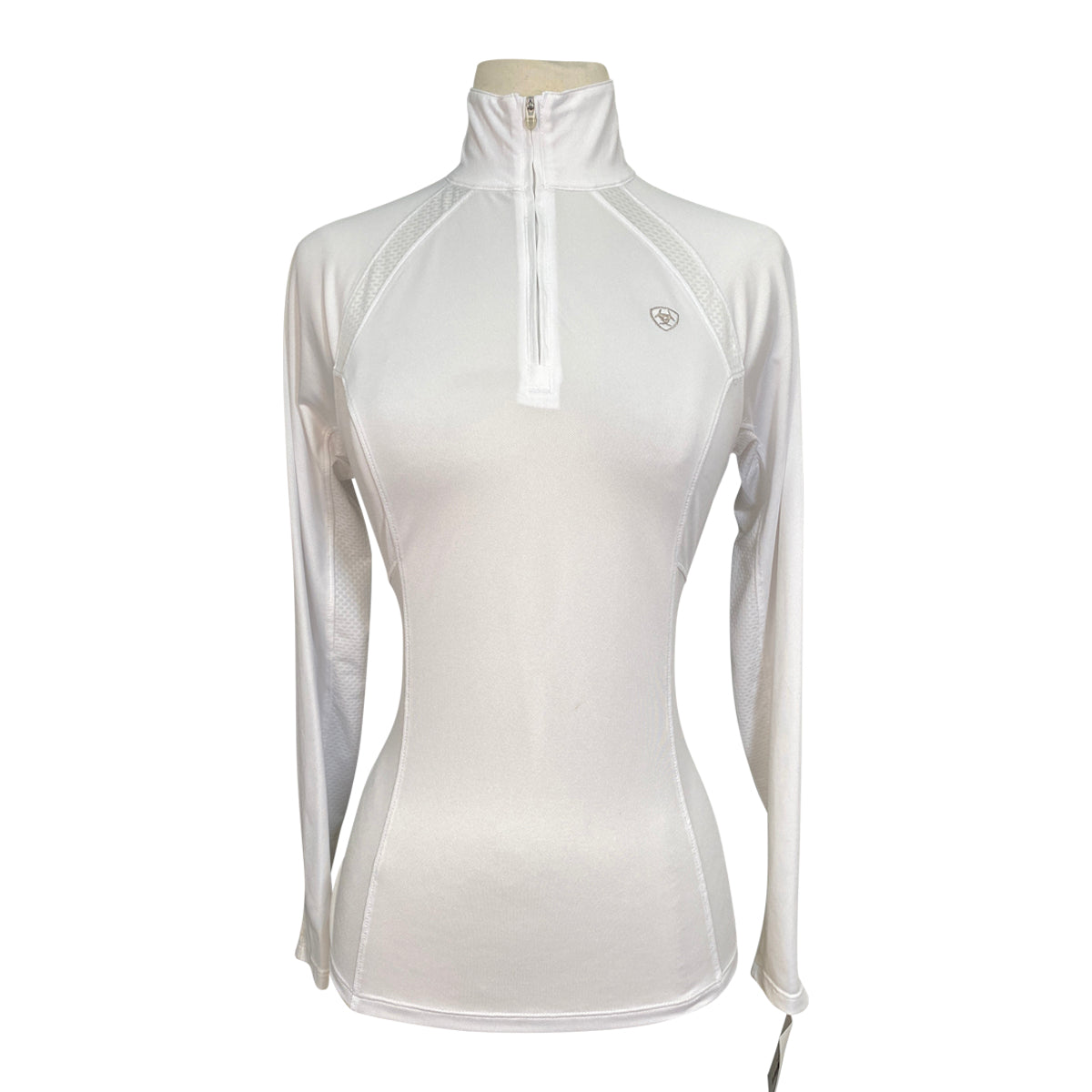Ariat TEK Heat Series 1/4 Zip Shirt in White