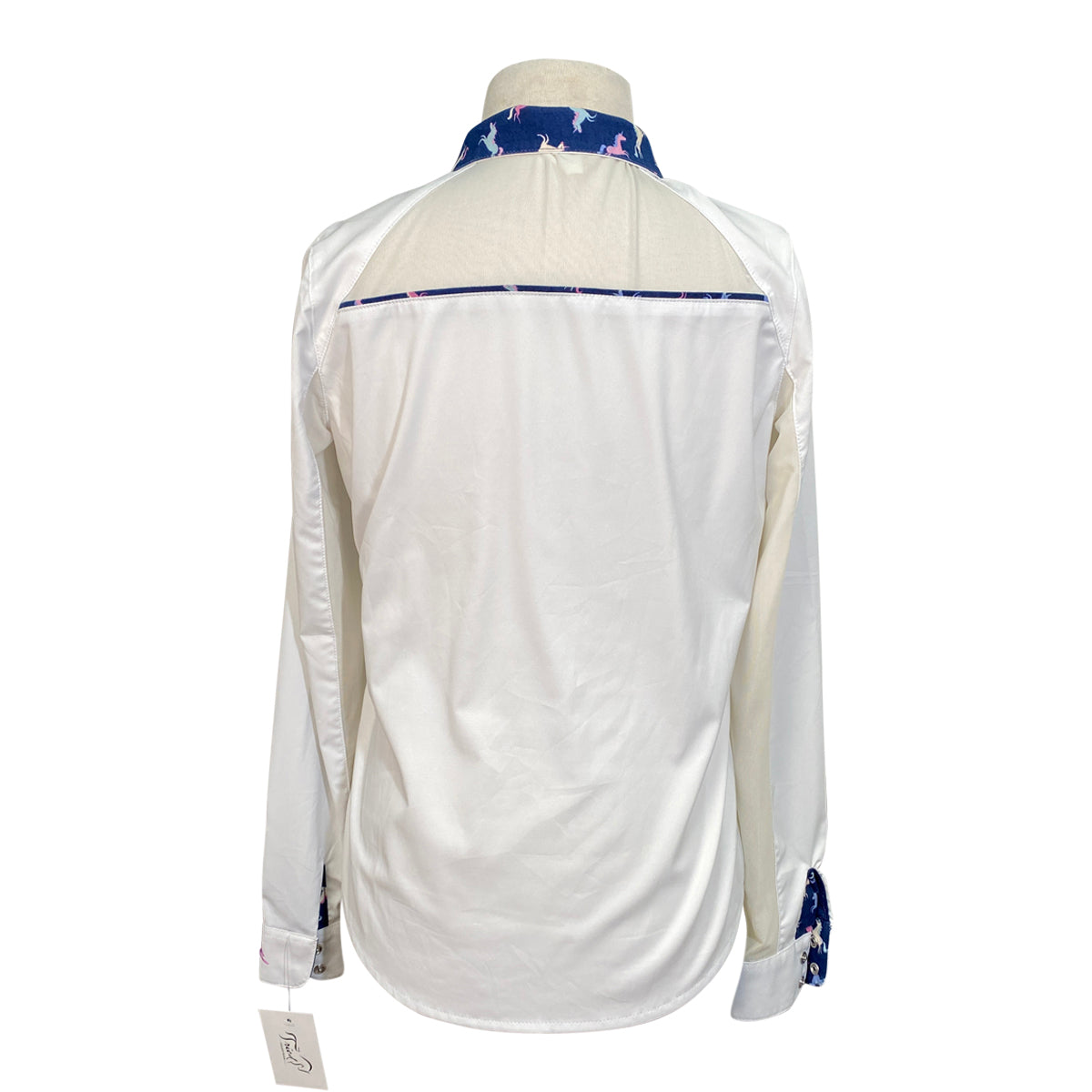 RJ Classics 'Rebecca Jr' Show Shirt in White/Unicorn Collar