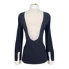 Cavalleria Toscana Lace Drop Bib L/S Competition Shirt in Navy - Women's Medium