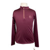 Montar Junior 'Everly' Long Sleeve Training Shirt in Plum w/Rose Gold - Children 140 (14)