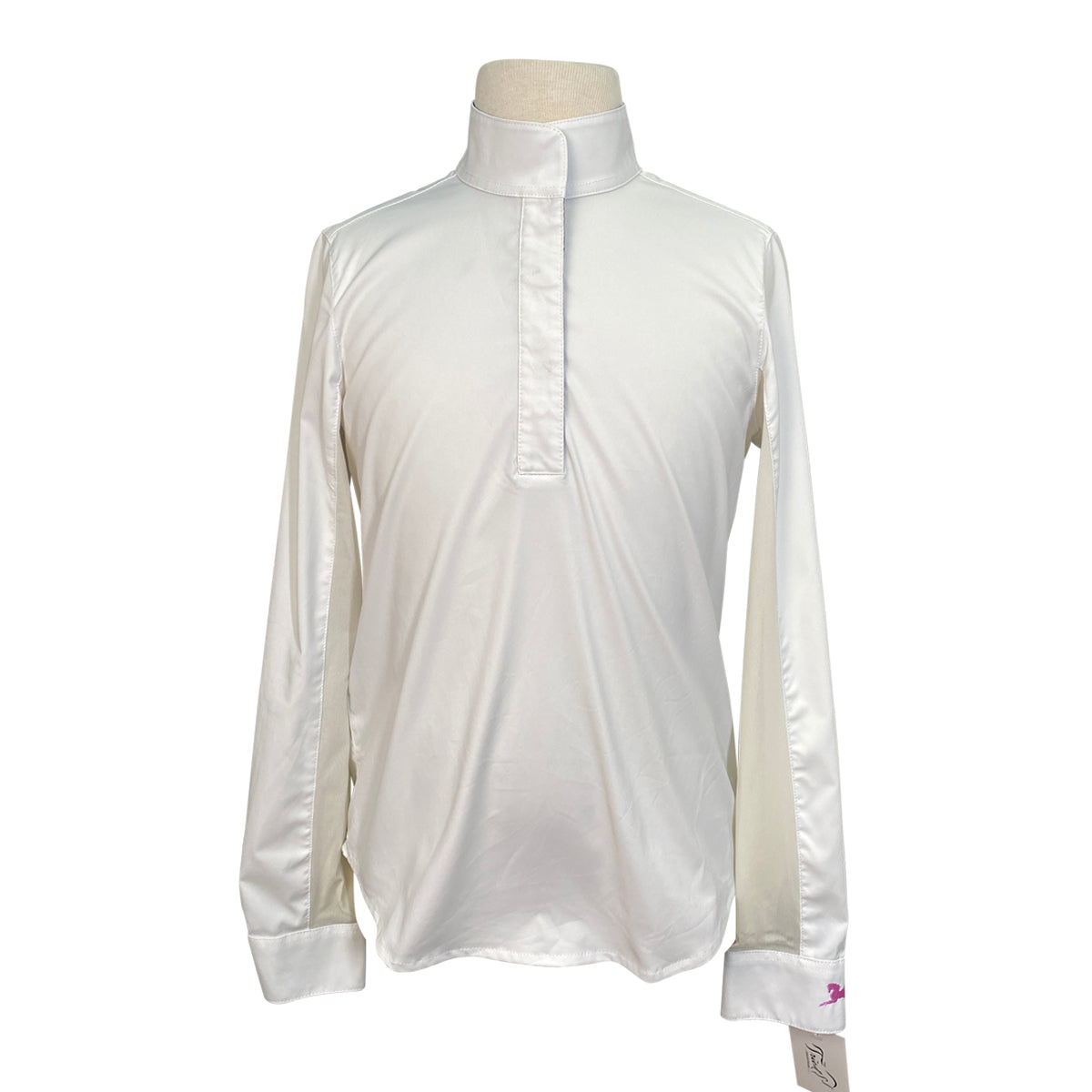 RJ Classics 'Rebecca Jr' Show Shirt in White/Unicorn Collar