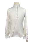 RJ Classics 'Rebecca Jr' Show Shirt in White/Unicorn Collar