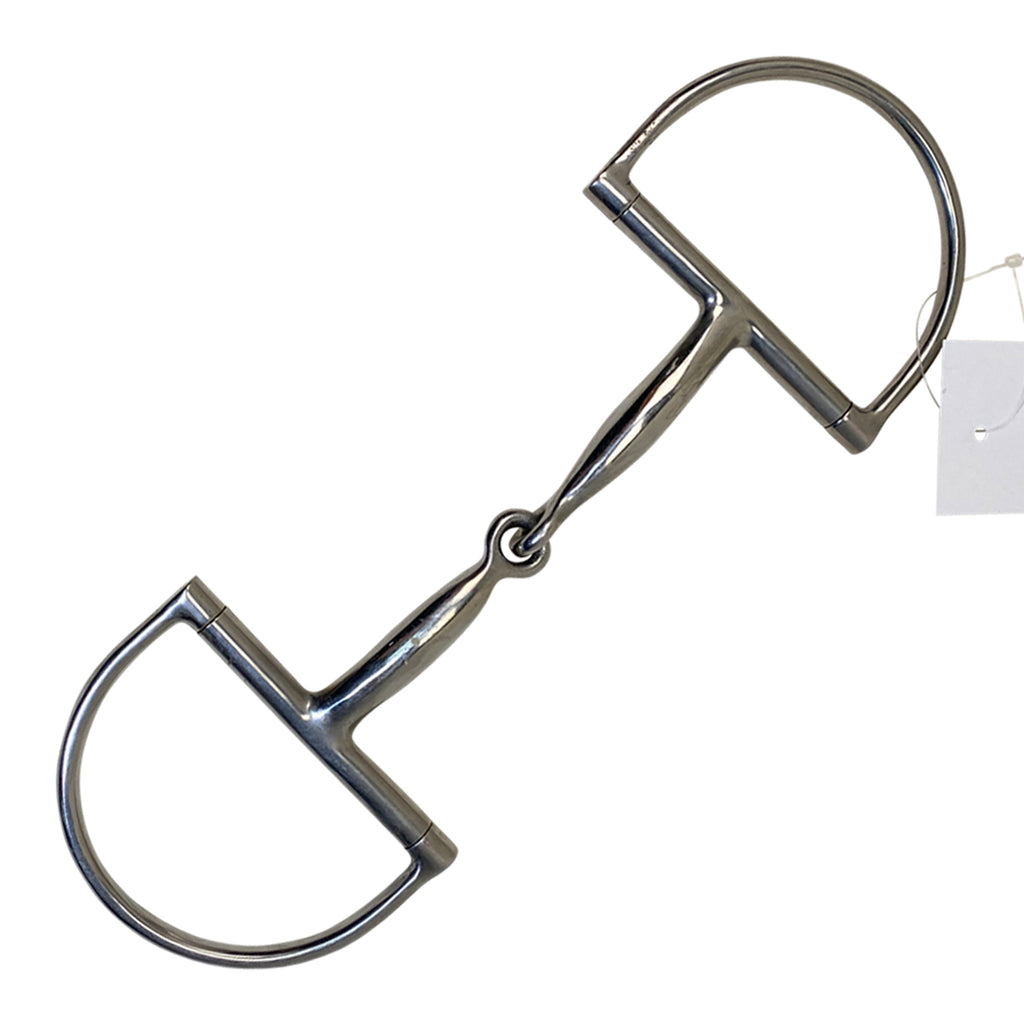 Single Joint D-Ring Snaffle Bit in Stainless Steel - 5.25"