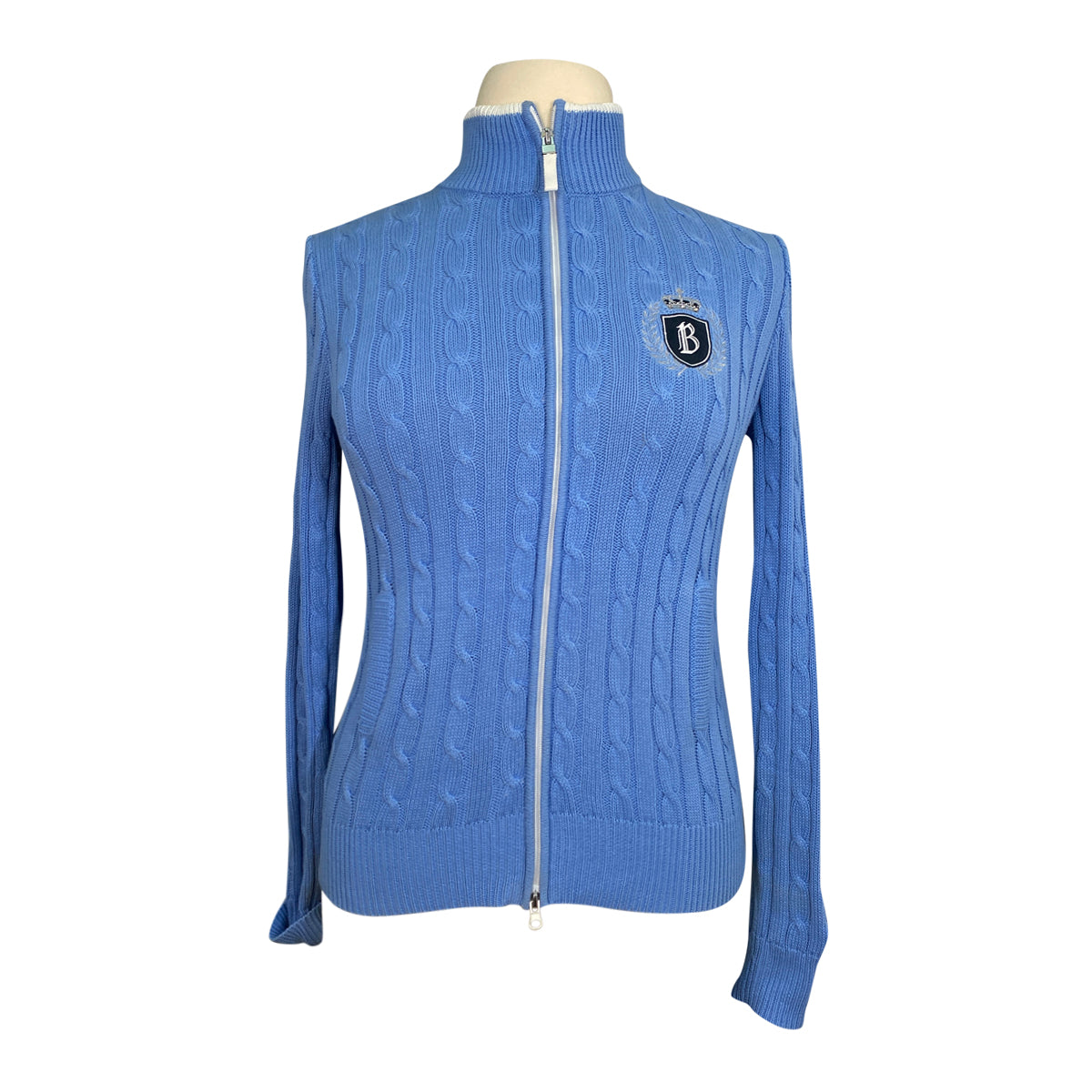 B Vertigo &#39;Eva&#39; Cable Knit Sweater in Provence Blue