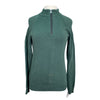 Equestrian Stockholm 'Half-Zip' Knit Top in Sycamore Green