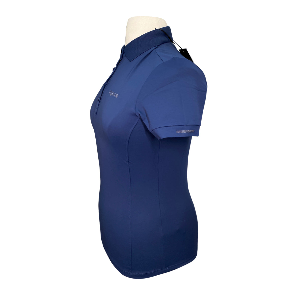 Equiline &#39;Evae&#39; Short Sleeve Polo Shirt in Diplomatic Blue - Women&#39;s Large