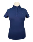 Equiline 'Evae' Short Sleeve Polo Shirt in Diplomatic Blue - Women's Large
