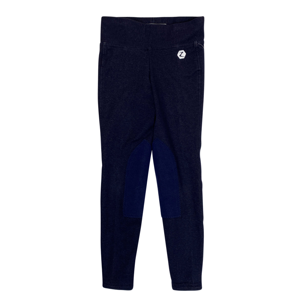 Horze Kids Knee Patch Tights in Navy