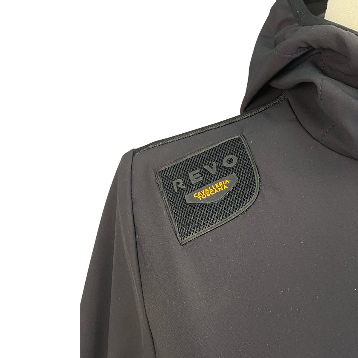 Cavalleria Toscana R-Evo Jersey &amp; Tech Knit Hooded Softshell Jacket in Black