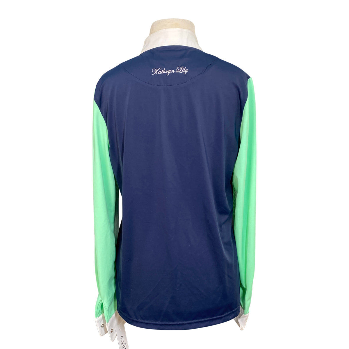 Kathryn Lily ProAir3 Show Shirt in White/Teal/Navy