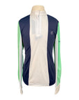 Kathryn Lily ProAir3 Show Shirt in White/Teal/Navy
