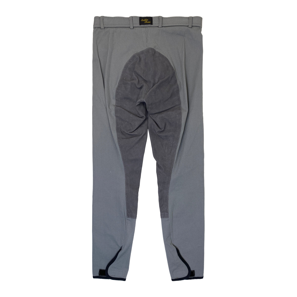 Golden Dress Suede Full Seat Breeches in Grey Pinstripe