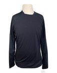 Dover Saddlery Perforated Wool L/S Kids Shirt in Black