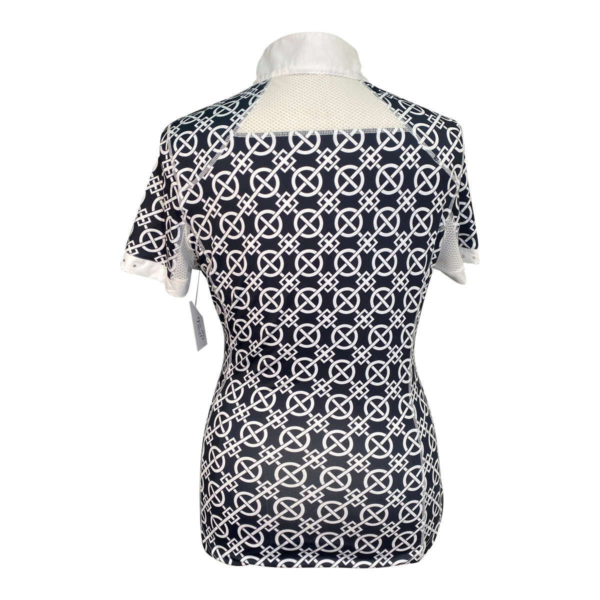 Back of Goode Rider 'Luxe' Show Shirt in Black Graphic - Women's Medium
