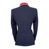 Grand Prix EQJ Classic Show Coat  in Navy/Red