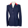 Grand Prix EQJ Classic Show Coat  in Navy/Red