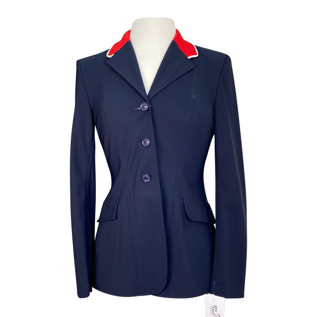 Grand Prix EQJ Classic Show Coat  in Navy/Red