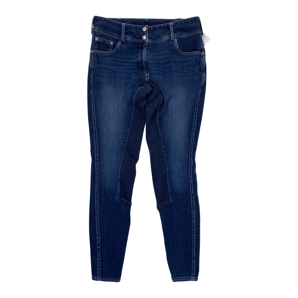 Front of Goode Rider 'Vogue' Jean Full Seat Breech in Blue Denim - Women's 28