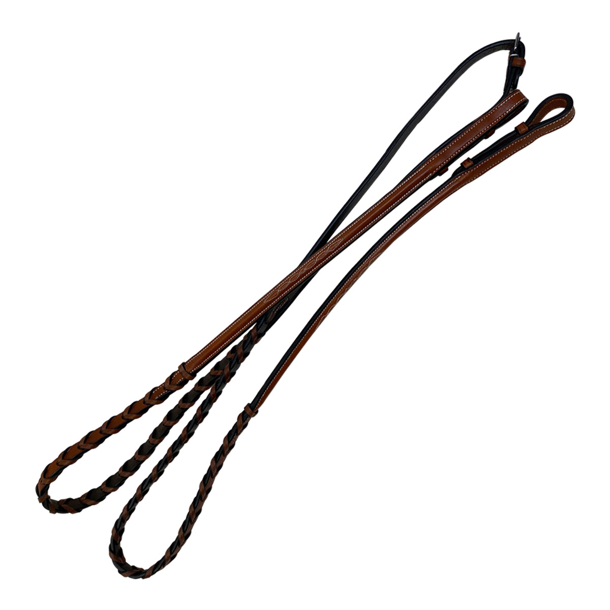 Bobby's English Tack Braided Reins in Light Brown