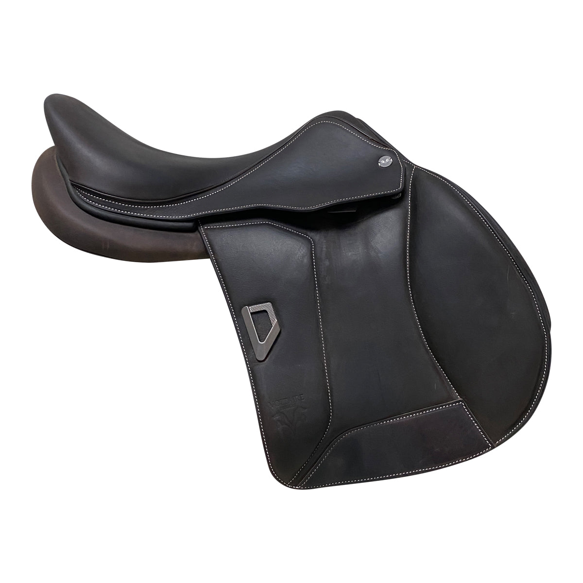 Voltaire 'Blue Infinite' Saddle in Chocolate